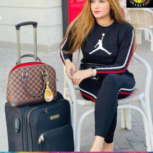 Ladies Printed Stripes Track Suit By Hadiya's Collection