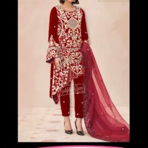 2 Piecs Embroidered Shirt Trouser