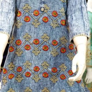 Embroidered Cotton Random Kurti