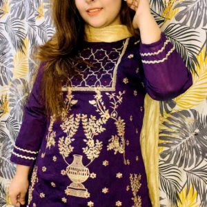 Eshal Embroidered 3 Piecs Shirt Trouser & Duppata