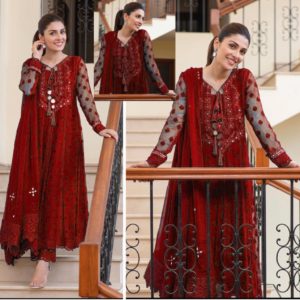 Faiza Saqlain 3 Piecs Embroidered Suit