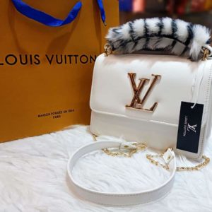 LV Hand Bag With Fur Handle