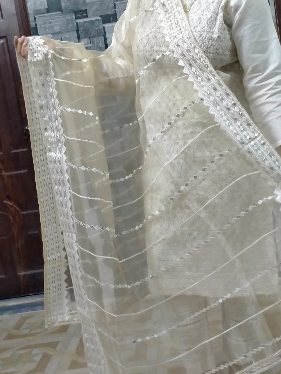 Heavy Embroidered Suit With Fancy Dupatta