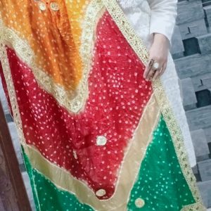 Heavy Embroidered Suit With Fancy Dupatta
