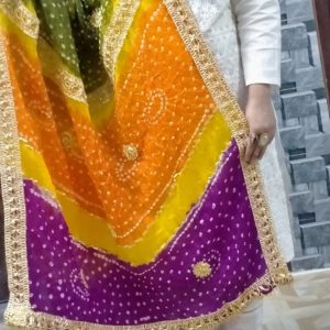 Heavy Embroidered Suit With Fancy Dupatta