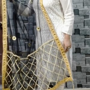 Heavy Embroidered Suit With Fancy Dupatta