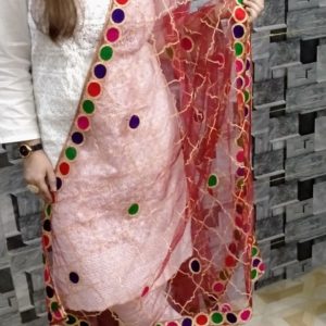 Heavy Embroidered Suit With Fancy Dupatta