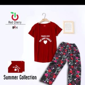 Printed Night Suit by Red Cheery