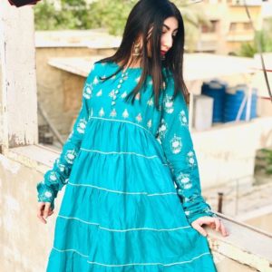 Full Ghair Frock Long Sleeves
