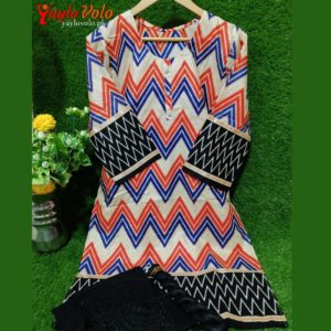Lawn Printed Shirt Embroidered Trouser 3 Piecs Suit